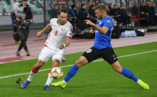 Belarus Soccer Euro 2020 Qualifier Belarus - Estonia