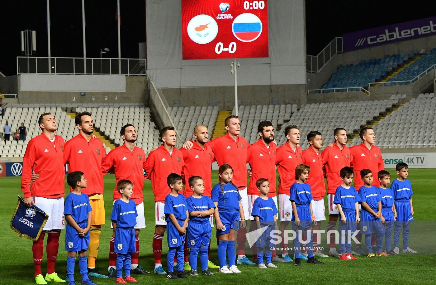 Cyprus Soccer Euro 2020 Qualifier Cyprus - Russia