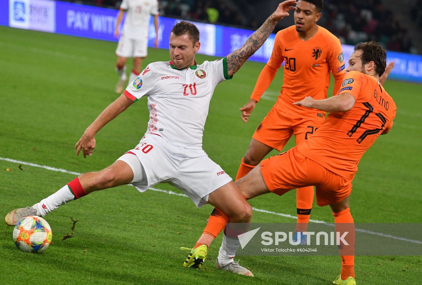 Belarus Soccer Euro 2020 Qualifier Belarus - Netherlands