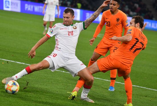 Belarus Soccer Euro 2020 Qualifier Belarus - Netherlands
