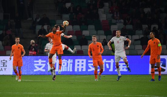 Belarus Soccer Euro 2020 Qualifier Belarus - Netherlands