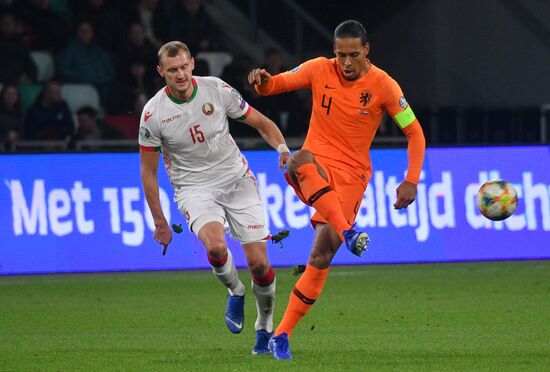 Belarus Soccer Euro 2020 Qualifier Belarus - Netherlands