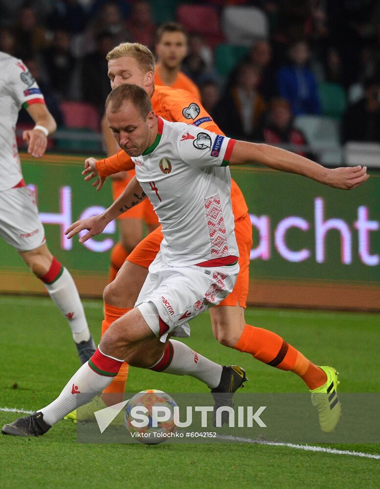 Belarus Soccer Euro 2020 Qualifier Belarus - Netherlands
