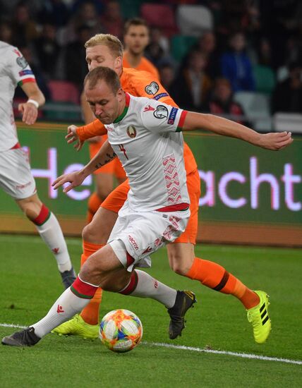 Belarus Soccer Euro 2020 Qualifier Belarus - Netherlands