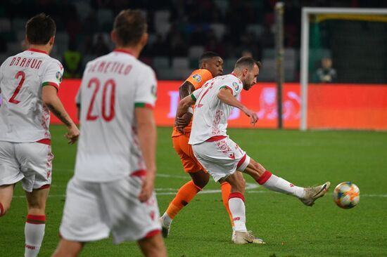 Belarus Soccer Euro 2020 Qualifier Belarus - Netherlands