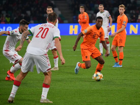 Belarus Soccer Euro 2020 Qualifier Belarus - Netherlands