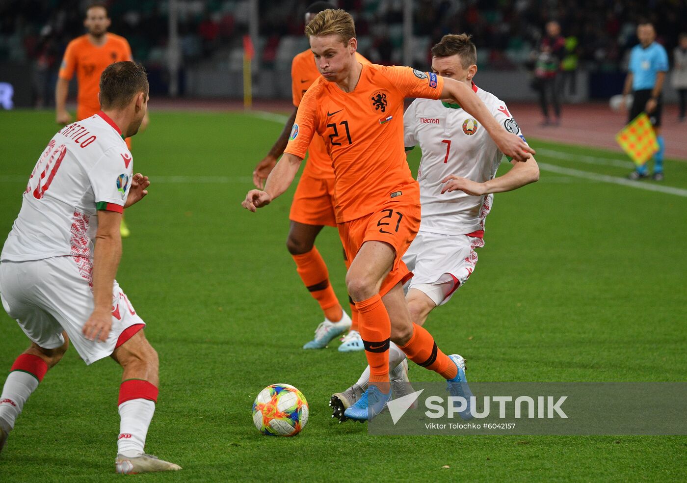 Belarus Soccer Euro 2020 Qualifier Belarus - Netherlands