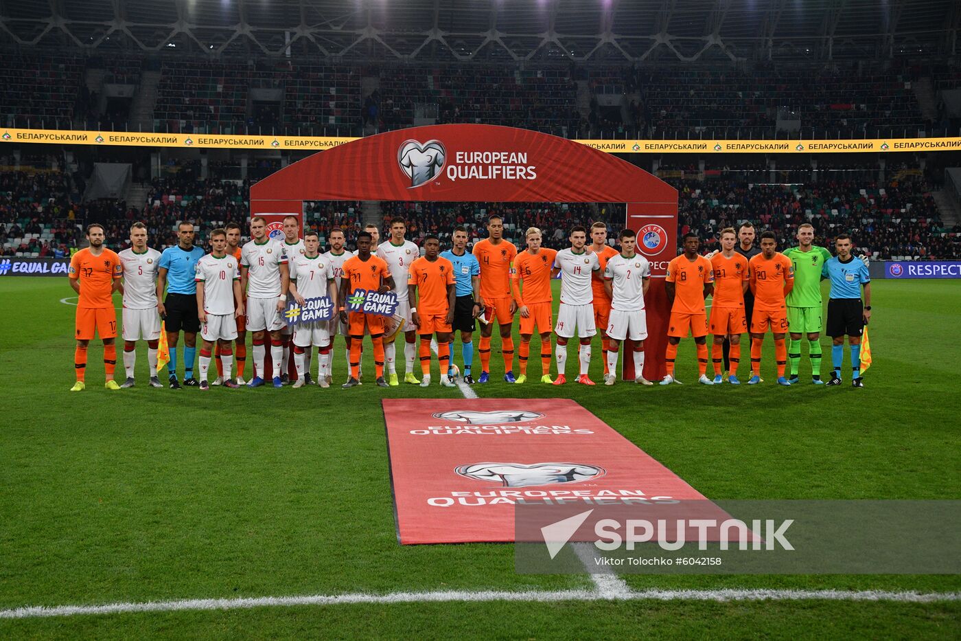 Belarus Soccer Euro 2020 Qualifier Belarus - Netherlands