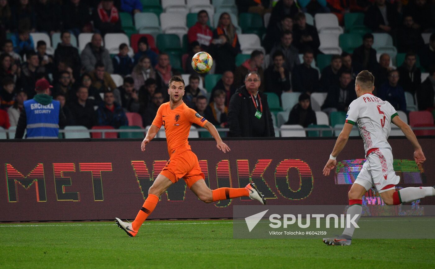 Belarus Soccer Euro 2020 Qualifier Belarus - Netherlands