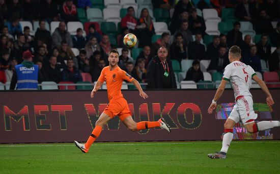 Belarus Soccer Euro 2020 Qualifier Belarus - Netherlands