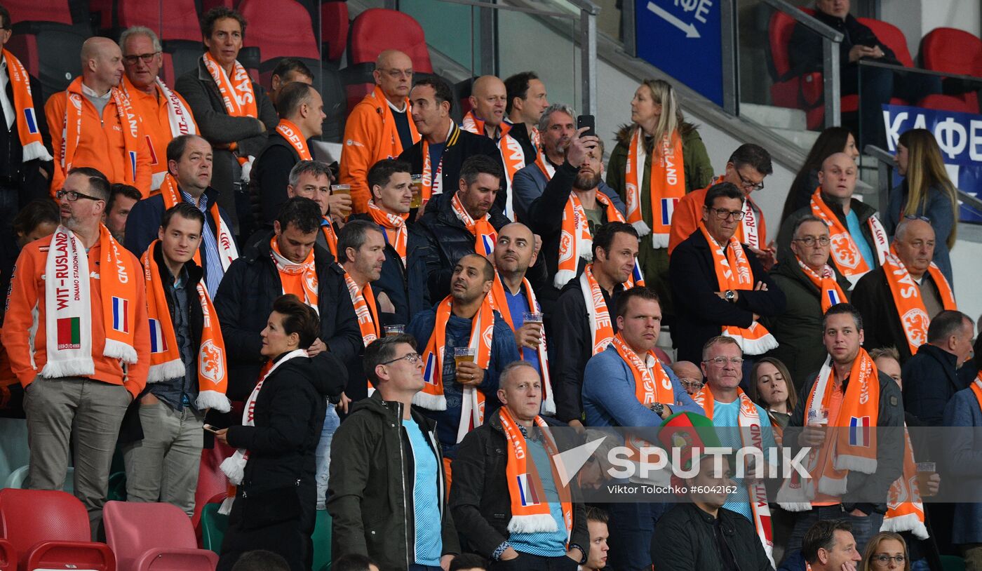 Belarus Soccer Euro 2020 Qualifier Belarus - Netherlands