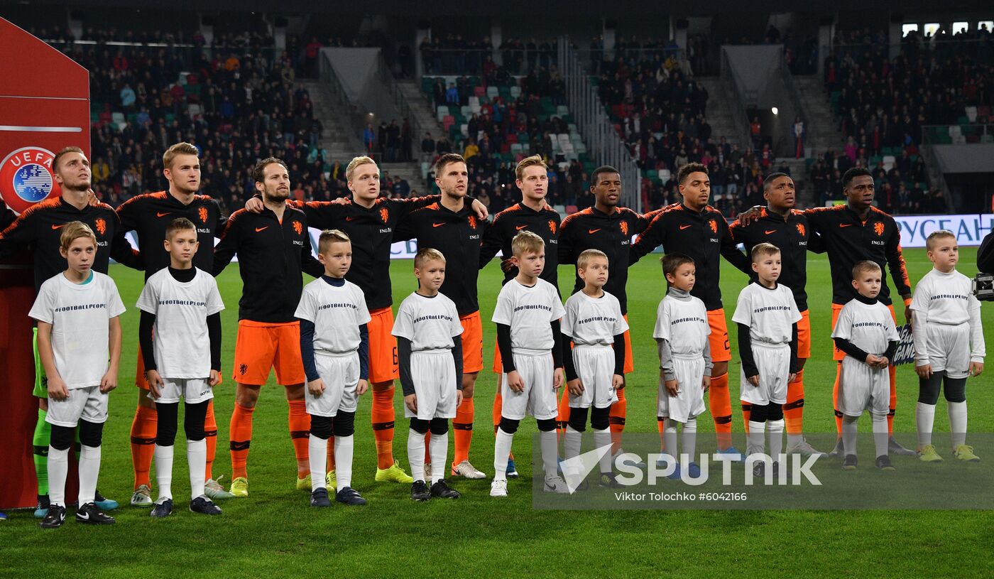 Belarus Soccer Euro 2020 Qualifier Belarus - Netherlands