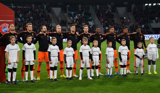 Belarus Soccer Euro 2020 Qualifier Belarus - Netherlands