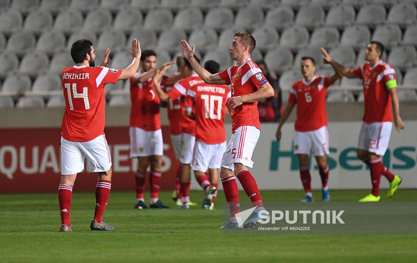 Cyprus Soccer Euro 2020 Qualifier Cyprus - Russia