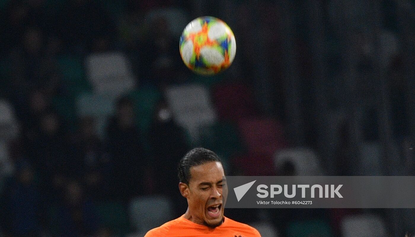 Belarus Soccer Euro 2020 Qualifier Belarus - Netherlands