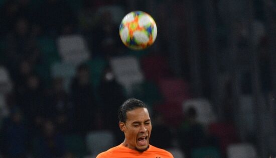 Belarus Soccer Euro 2020 Qualifier Belarus - Netherlands