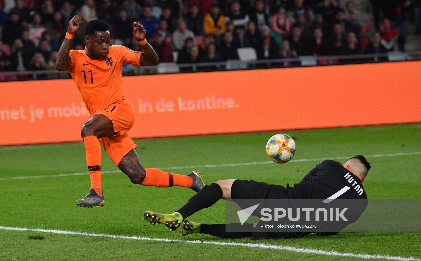 Belarus Soccer Euro 2020 Qualifier Belarus - Netherlands