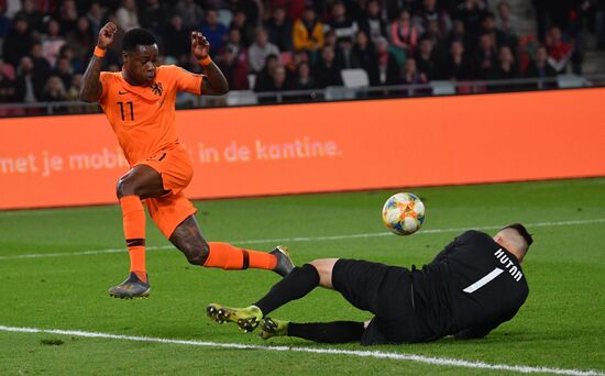 Belarus Soccer Euro 2020 Qualifier Belarus - Netherlands