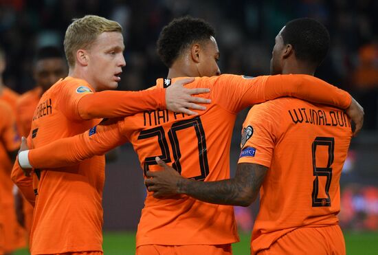 Belarus Soccer Euro 2020 Qualifier Belarus - Netherlands