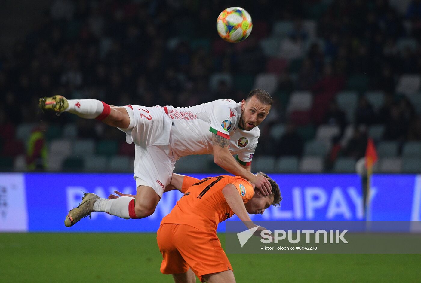 Belarus Soccer Euro 2020 Qualifier Belarus - Netherlands