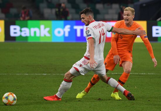Belarus Soccer Euro 2020 Qualifier Belarus - Netherlands