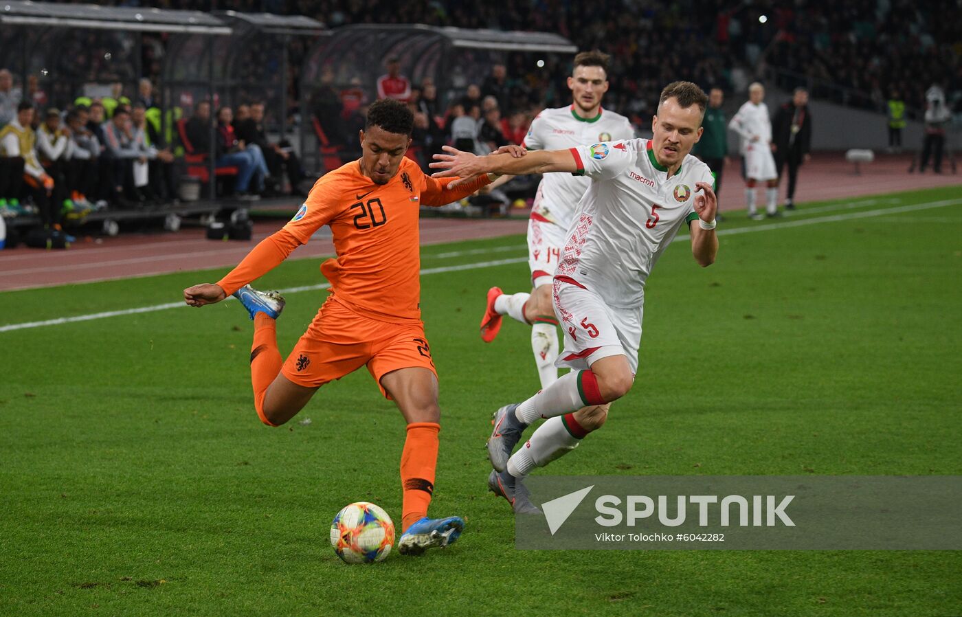 Belarus Soccer Euro 2020 Qualifier Belarus - Netherlands