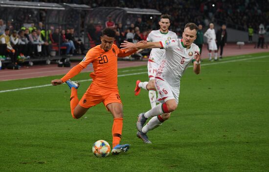 Belarus Soccer Euro 2020 Qualifier Belarus - Netherlands