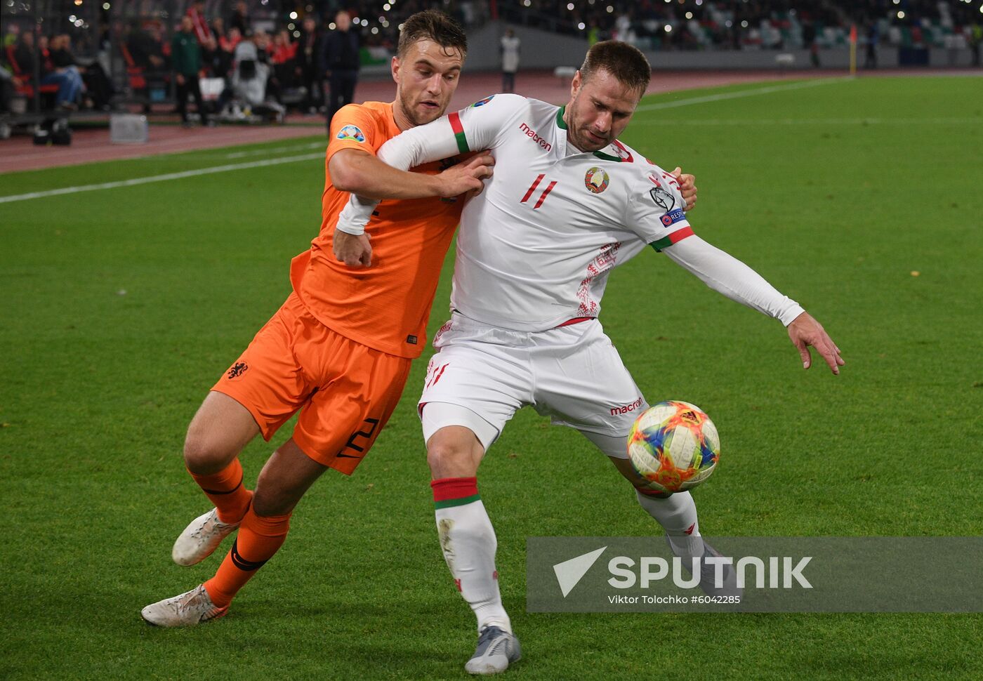 Belarus Soccer Euro 2020 Qualifier Belarus - Netherlands