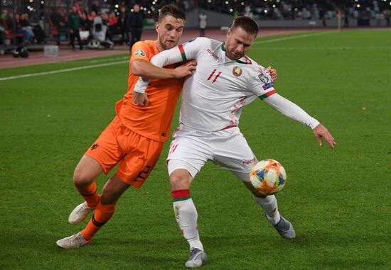Belarus Soccer Euro 2020 Qualifier Belarus - Netherlands