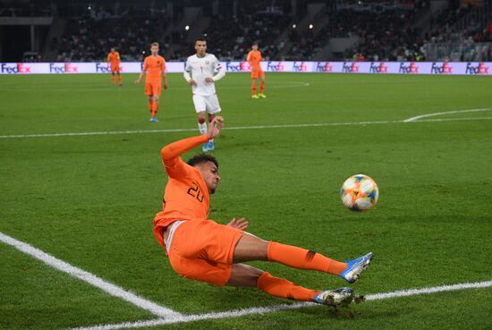 Belarus Soccer Euro 2020 Qualifier Belarus - Netherlands