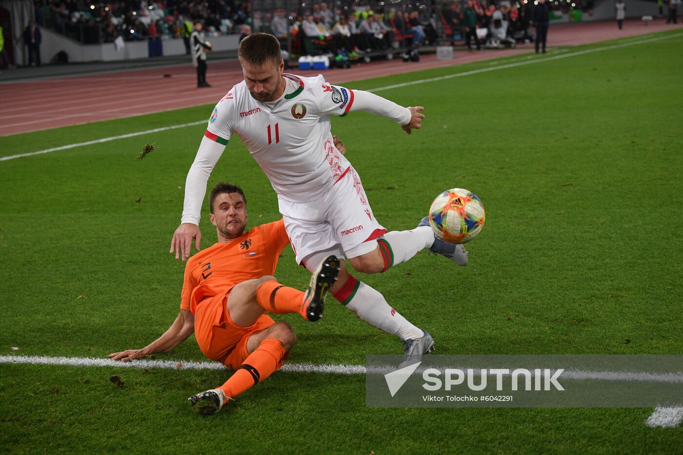 Belarus Soccer Euro 2020 Qualifier Belarus - Netherlands