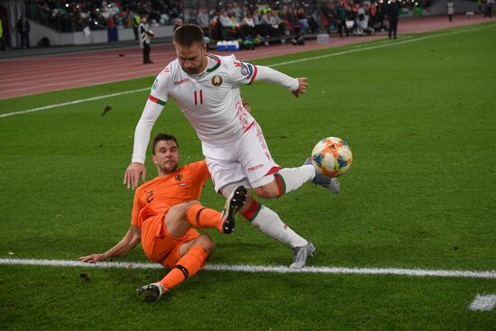 Belarus Soccer Euro 2020 Qualifier Belarus - Netherlands
