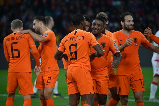 Belarus Soccer Euro 2020 Qualifier Belarus - Netherlands