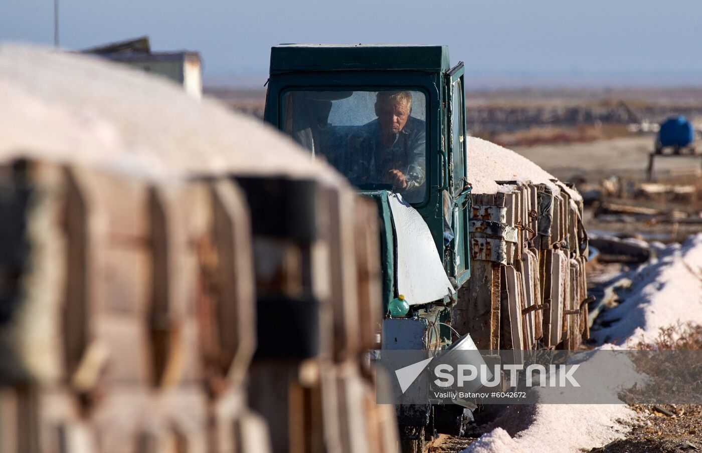 Russia Crimea Salt Harvesting