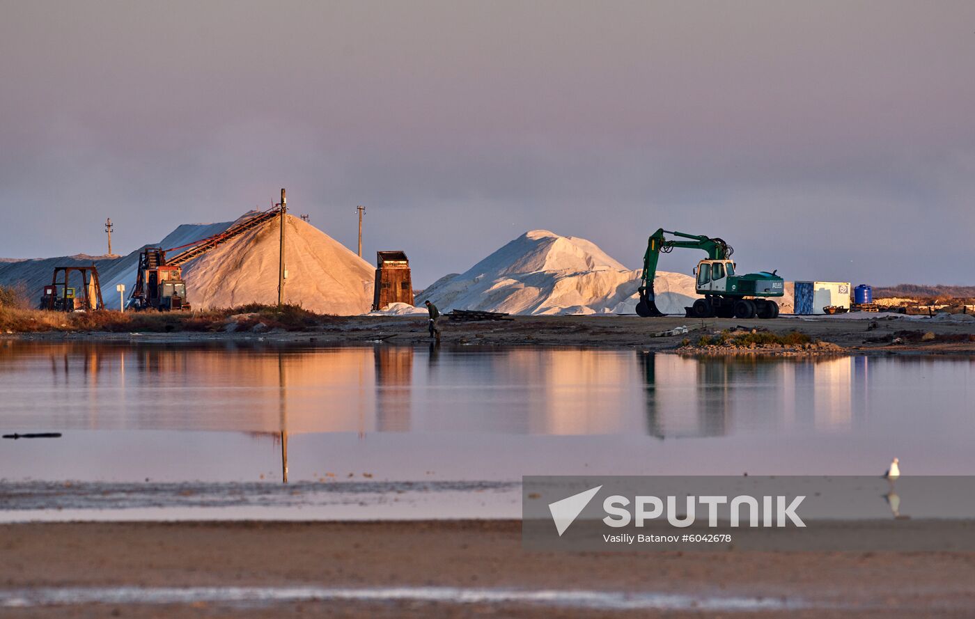 Russia Crimea Salt Harvesting