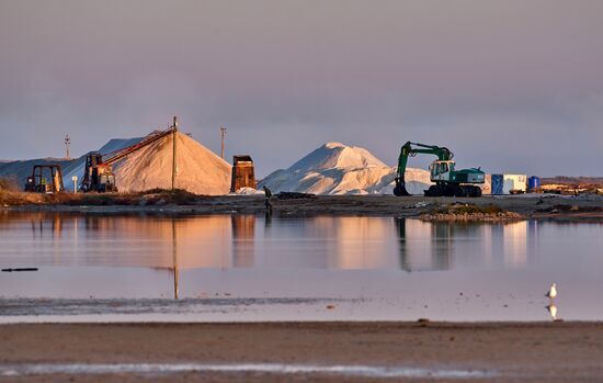 Russia Crimea Salt Harvesting