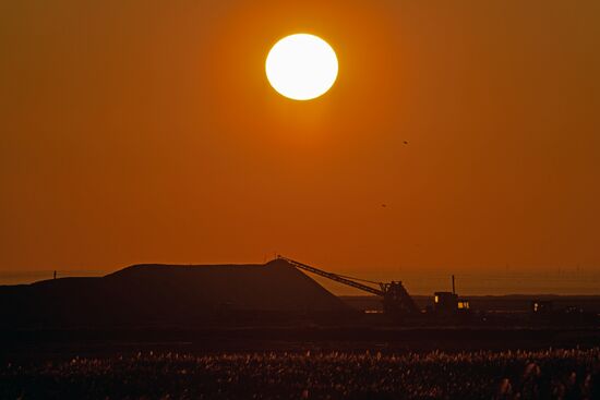 Russia Crimea Salt Harvesting
