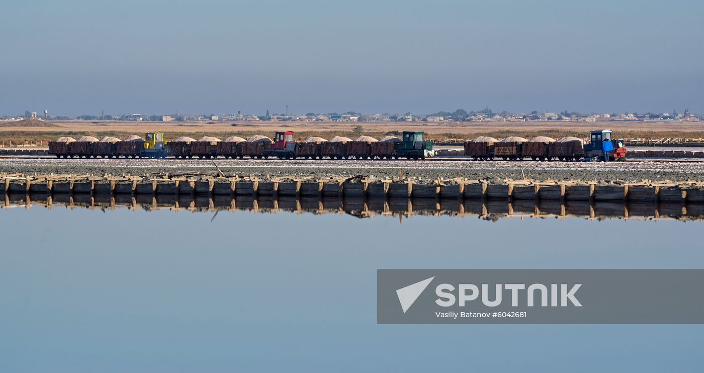 Russia Crimea Salt Harvesting