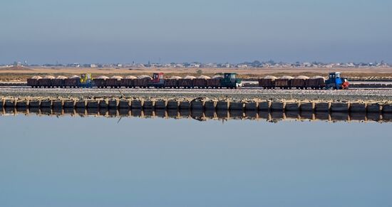 Russia Crimea Salt Harvesting
