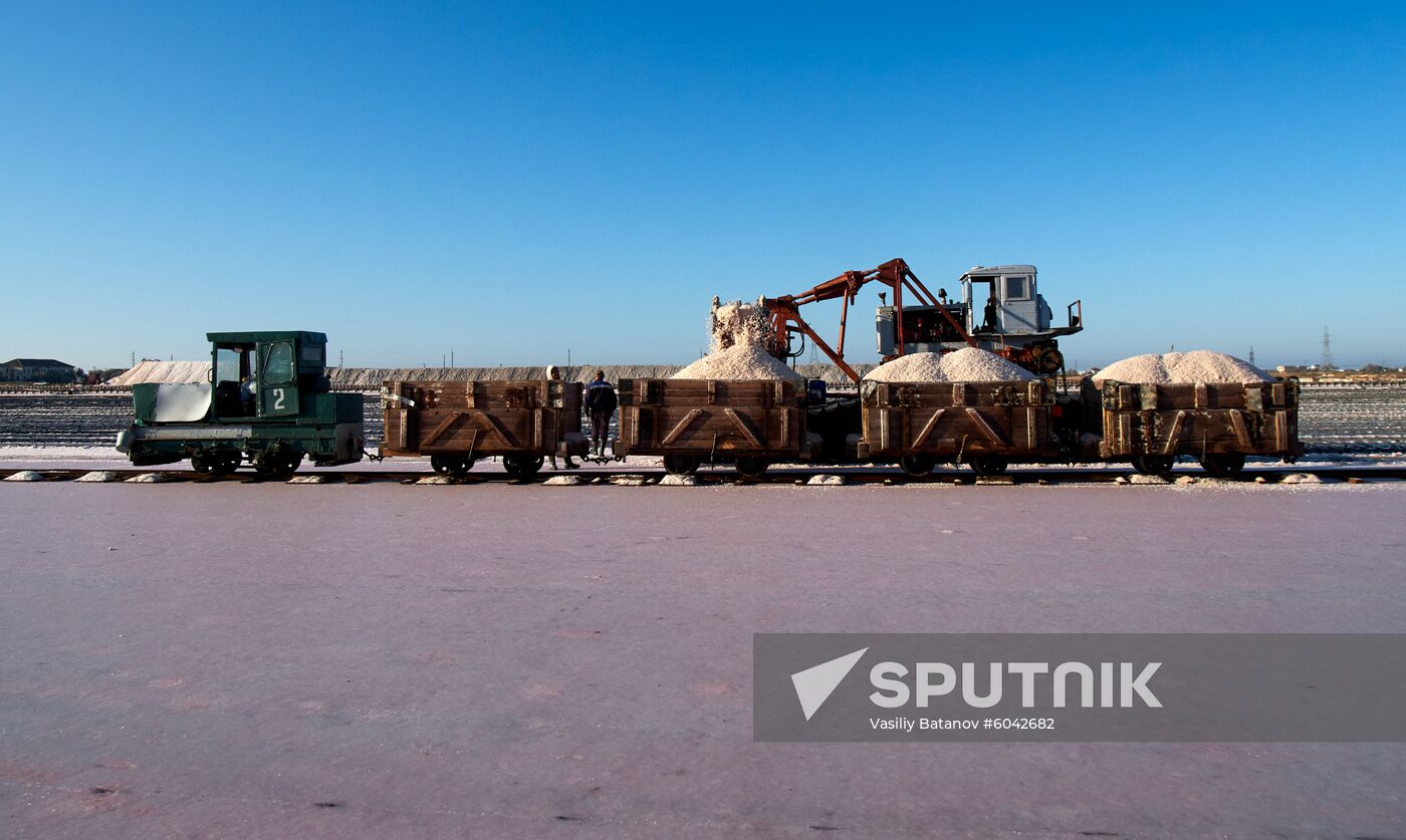 Russia Crimea Salt Harvesting