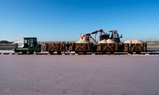 Russia Crimea Salt Harvesting