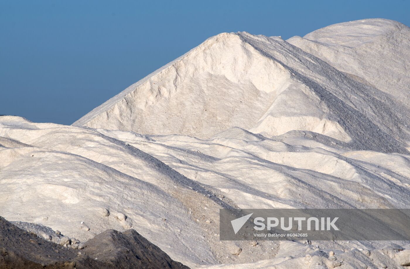Russia Crimea Salt Harvesting