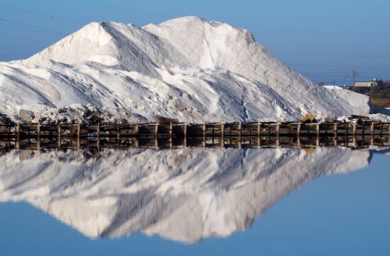 Russia Crimea Salt Harvesting