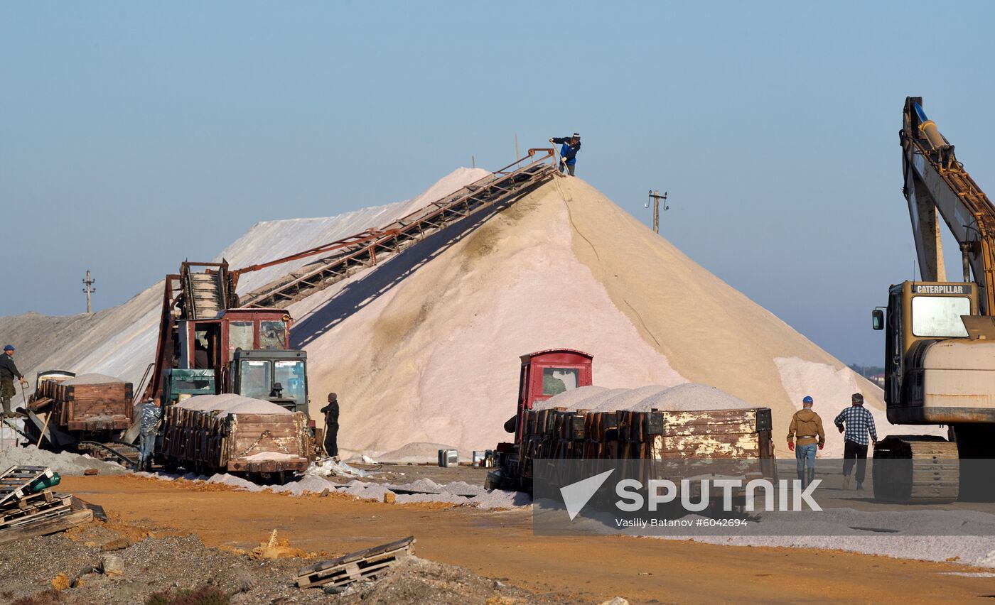 Russia Crimea Salt Harvesting