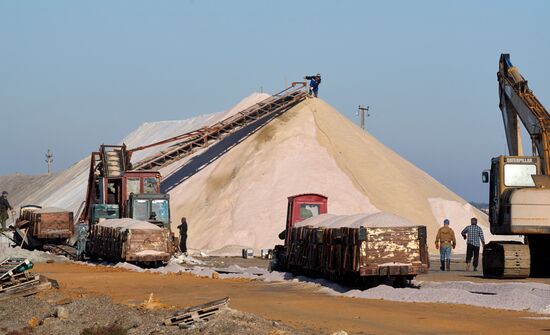 Russia Crimea Salt Harvesting