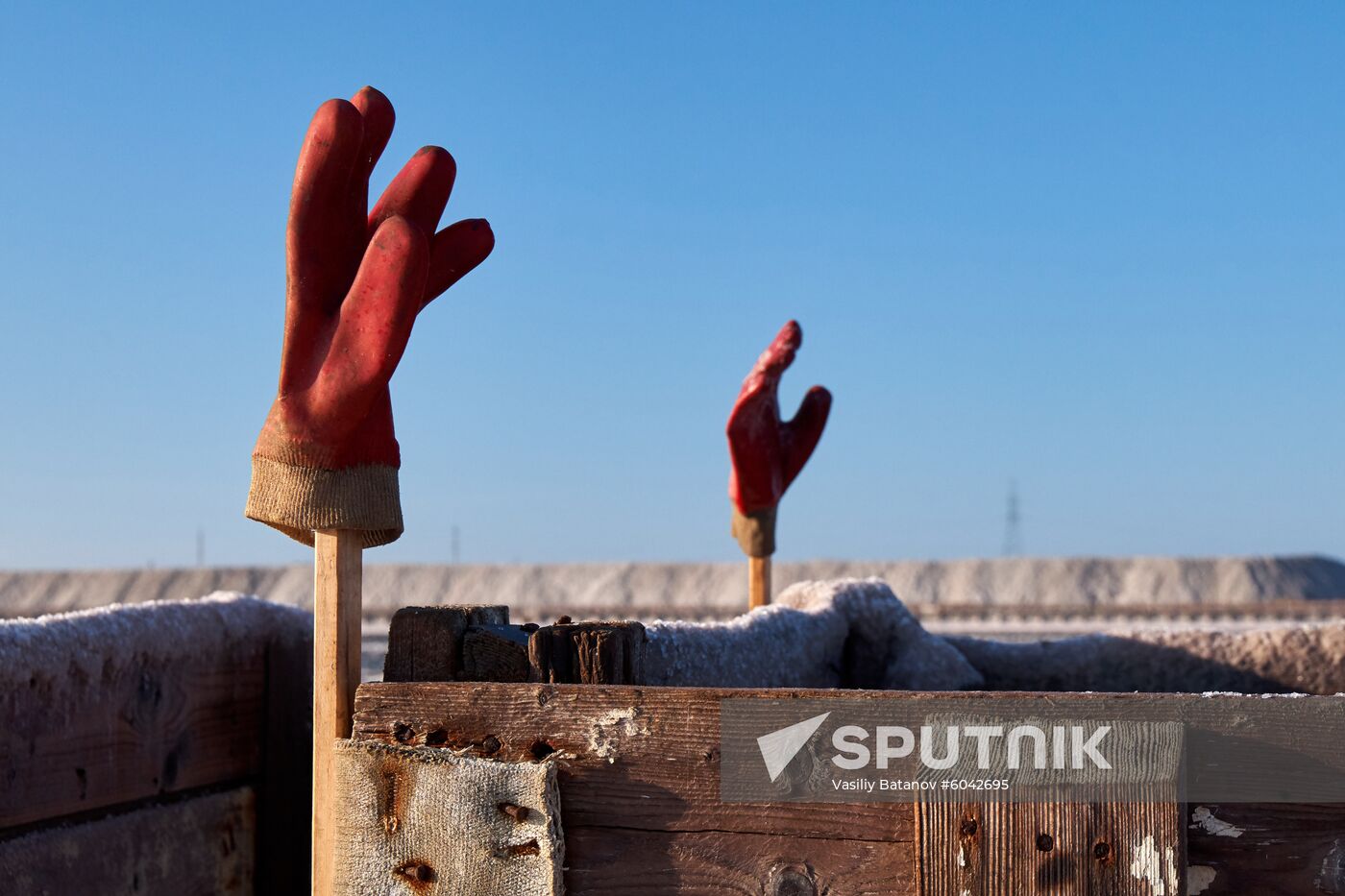 Russia Crimea Salt Harvesting