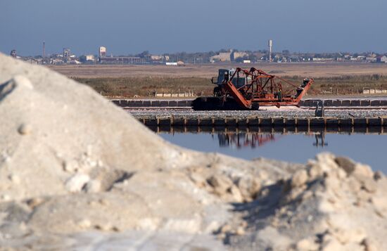 Russia Crimea Salt Harvesting