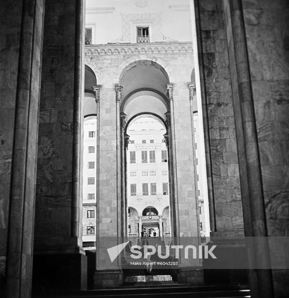 Detail of building of Supreme Soviet of Geogian SSR