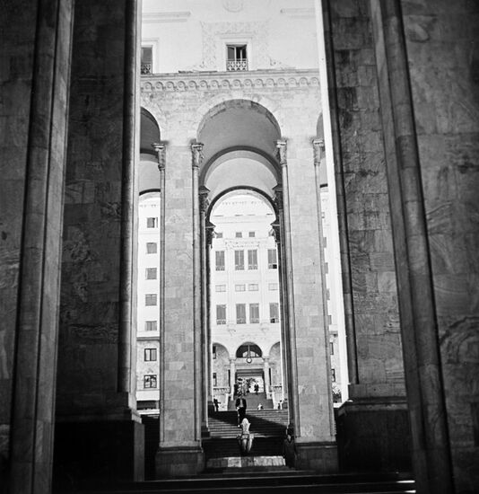 Detail of building of Supreme Soviet of Geogian SSR