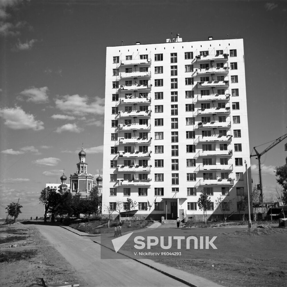 Newly built residential district Zyuzino in Moscow